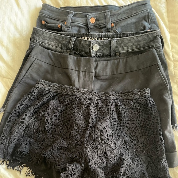 American Eagle Outfitters Pants - Bundle of 4 black shorts size medium or size 6